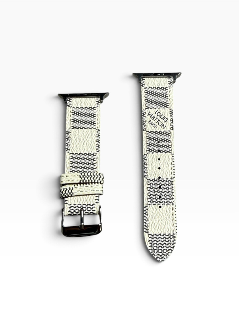 Designer White leather Damier Canvas Apple Watch Strap band 38/40/41/44 new
